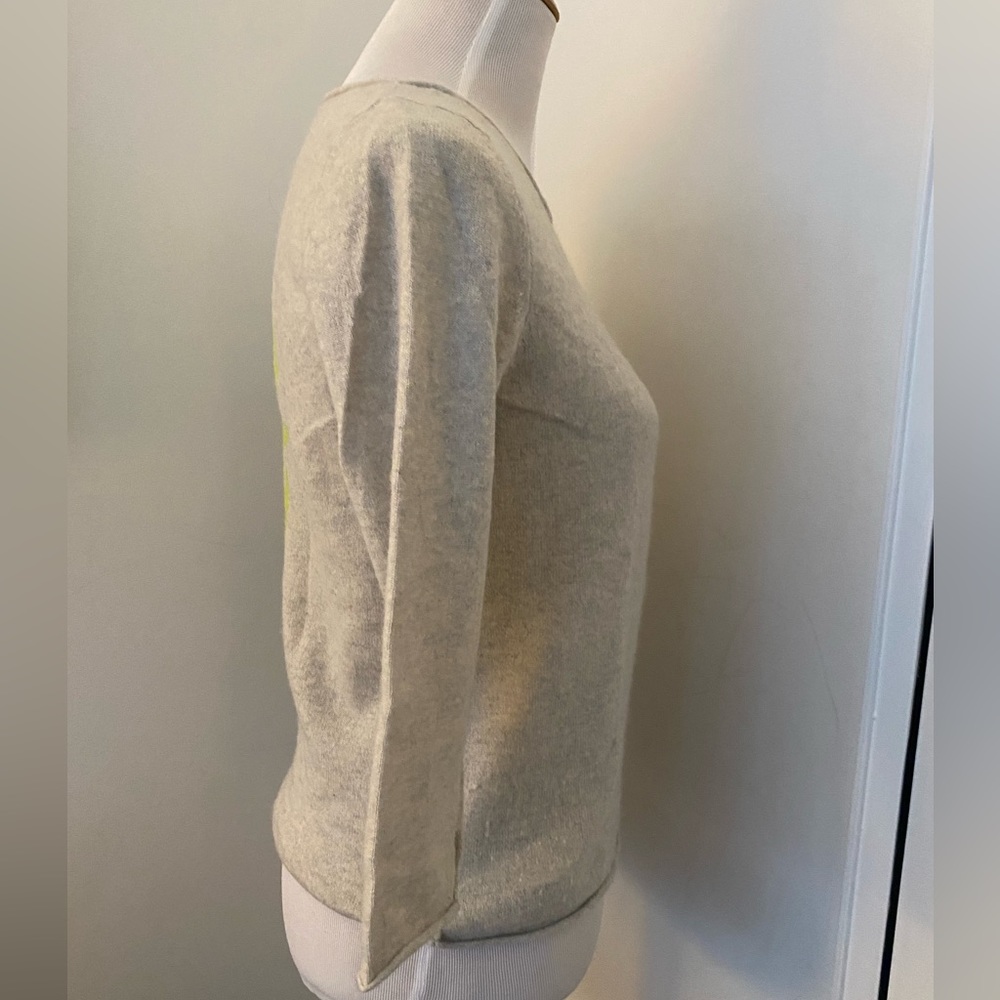 360 Cashmere Grey Skull Sweater - Size Small - Picture 2 of 6